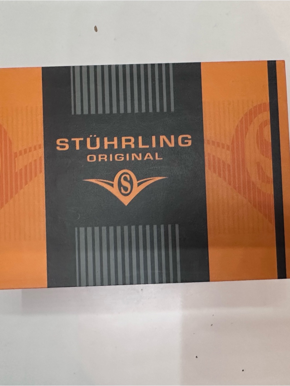 Stuhrling Original Black and Orange Watch Box
